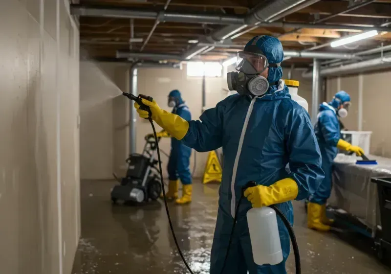 Basement Sanitization and Antimicrobial Treatment process in South Gull Lake, MI